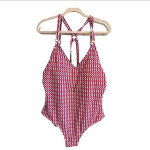 Kona Sol NWT Women’s Red, White, and Blue One-Piece Swimsuit Size 20
